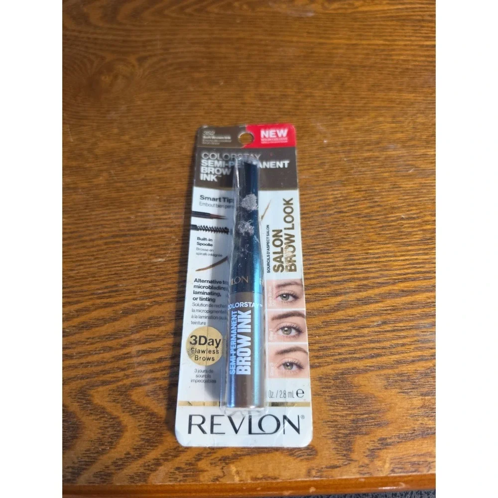 Revlon ColorStay Semi-Permanent Brow Ink, Soft Brown 352, 0.09 fl oz
